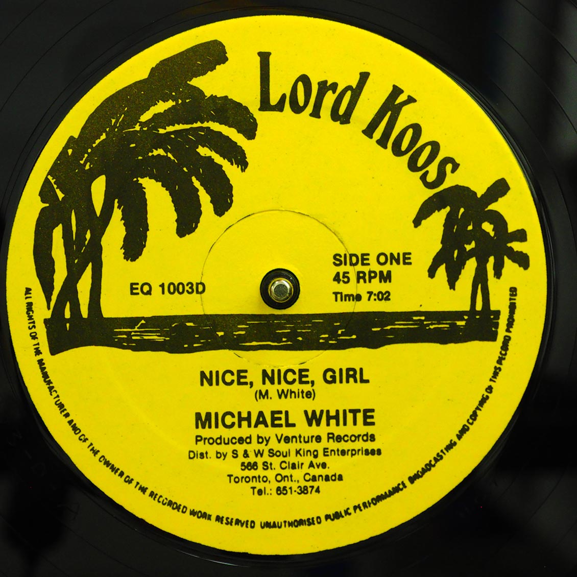 Michael White - Nice, Nice Girl (Extended Mix)  /  Michael White - Must Have Fe Rub A Girl (orig. press)