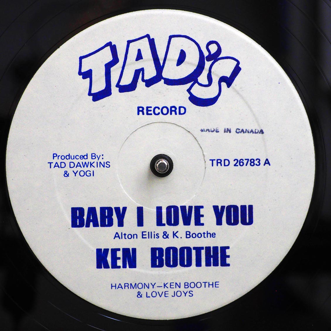Ken Boothe & The Love Joys - Baby I Love You (Extended Mix)  /  Tad's All Stars - Version (orig. press)