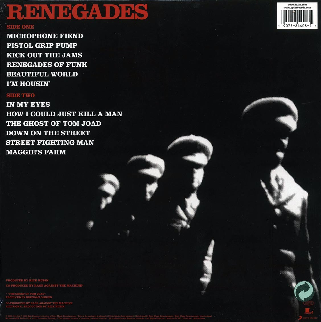 Rage Against The Machine - Renegades (incl. mp3) (180g) (remastered)