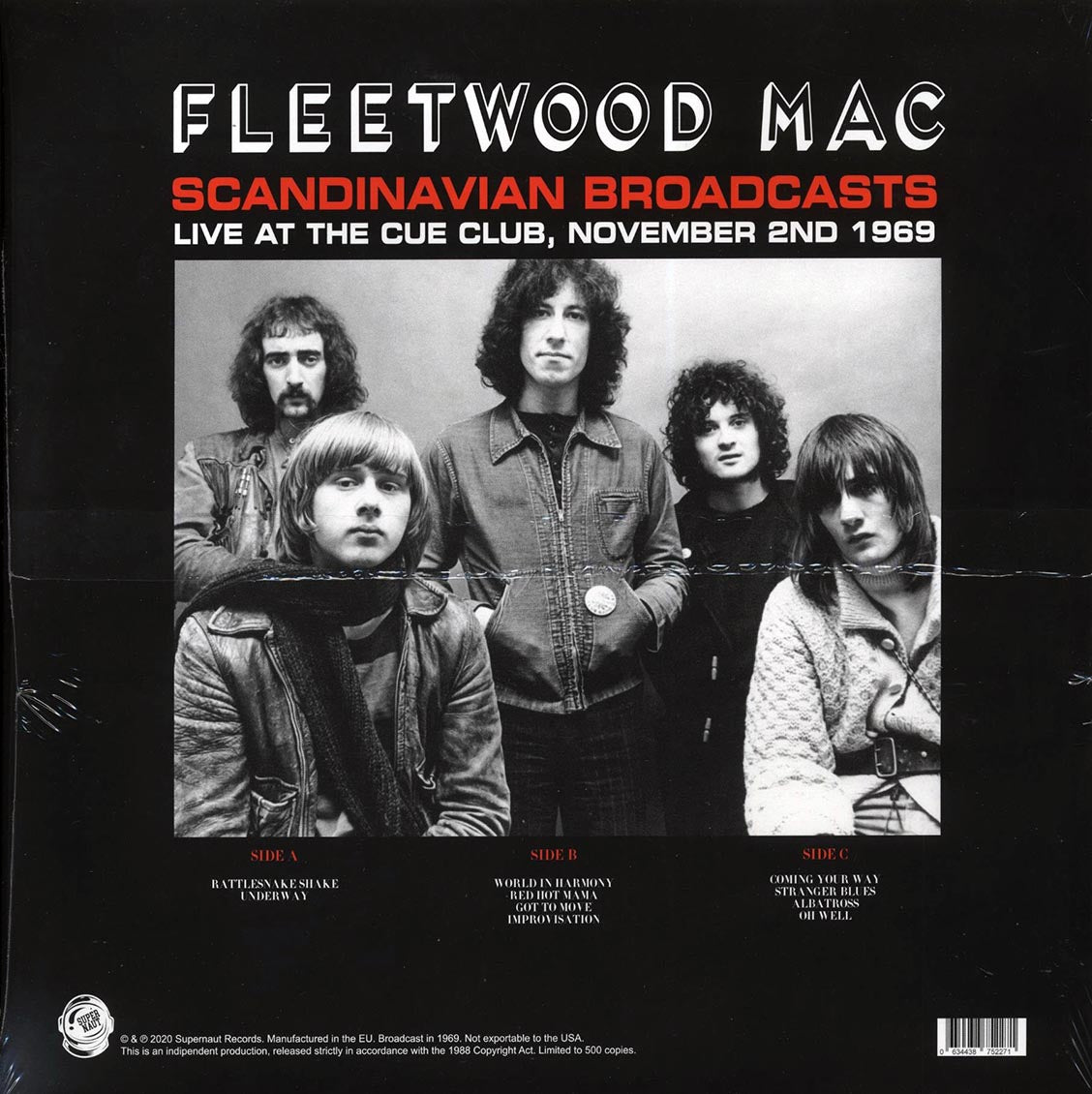 Fleetwood Mac - Scandinavian Broadcasts: Live At The Cue Club, November 2nd 1969 (ltd. 500 copies made) (2xLP)