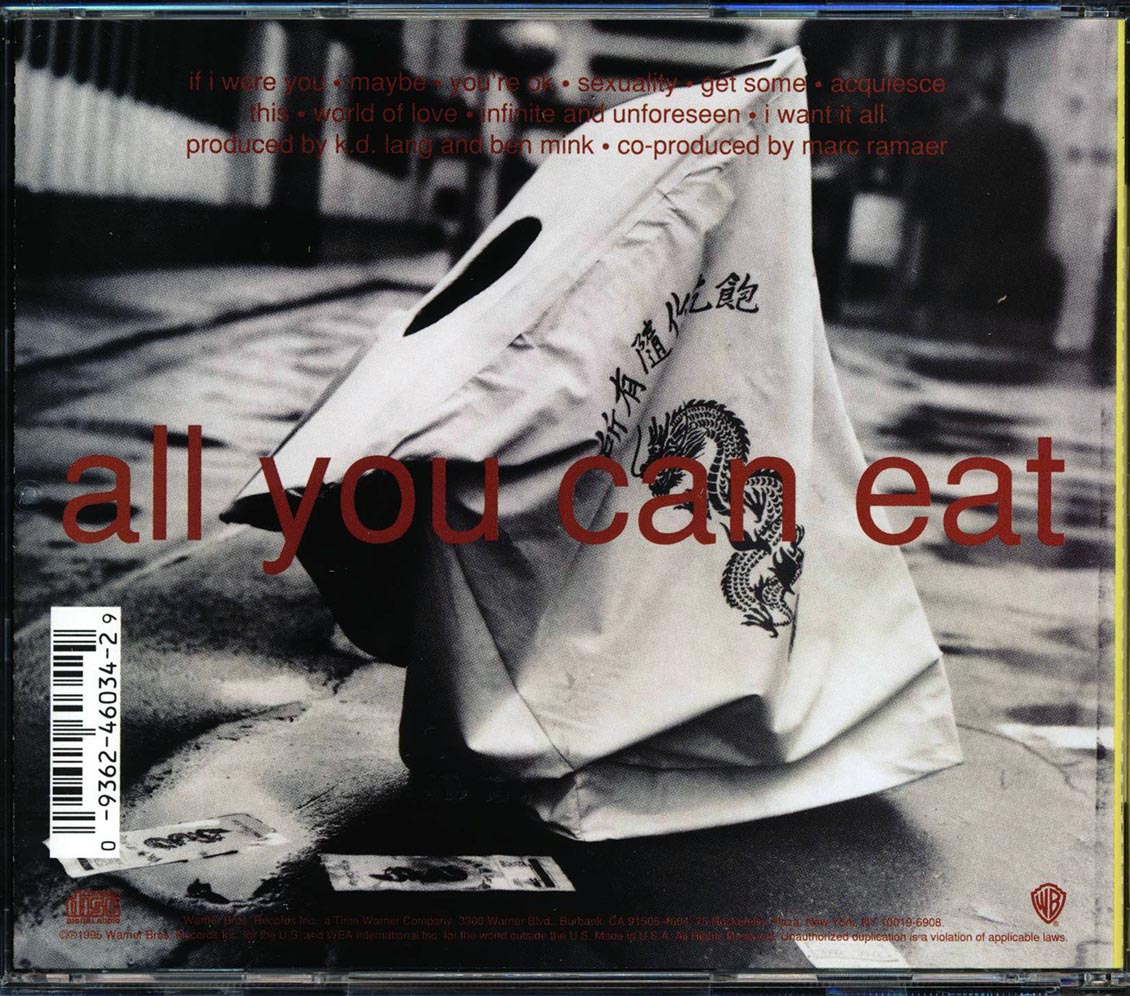 KD Lang - All You Can Eat