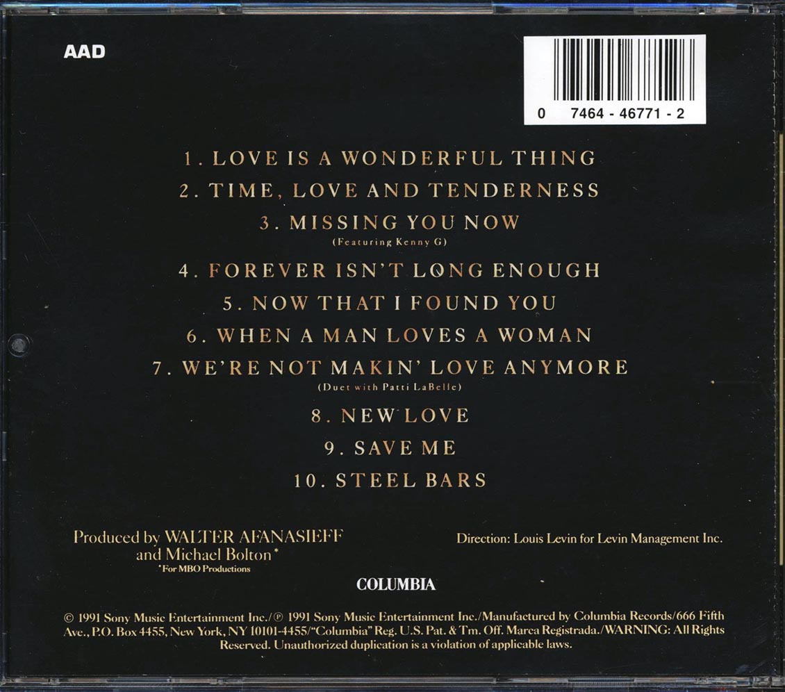 Micheal Bolton - Time, Love & Tenderness