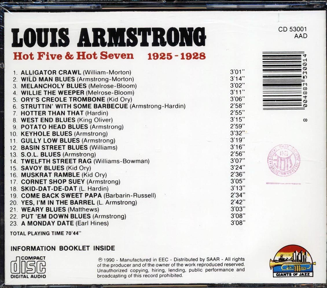 Louis Armstrong - Hot Five & Hot Seven 1925-1928