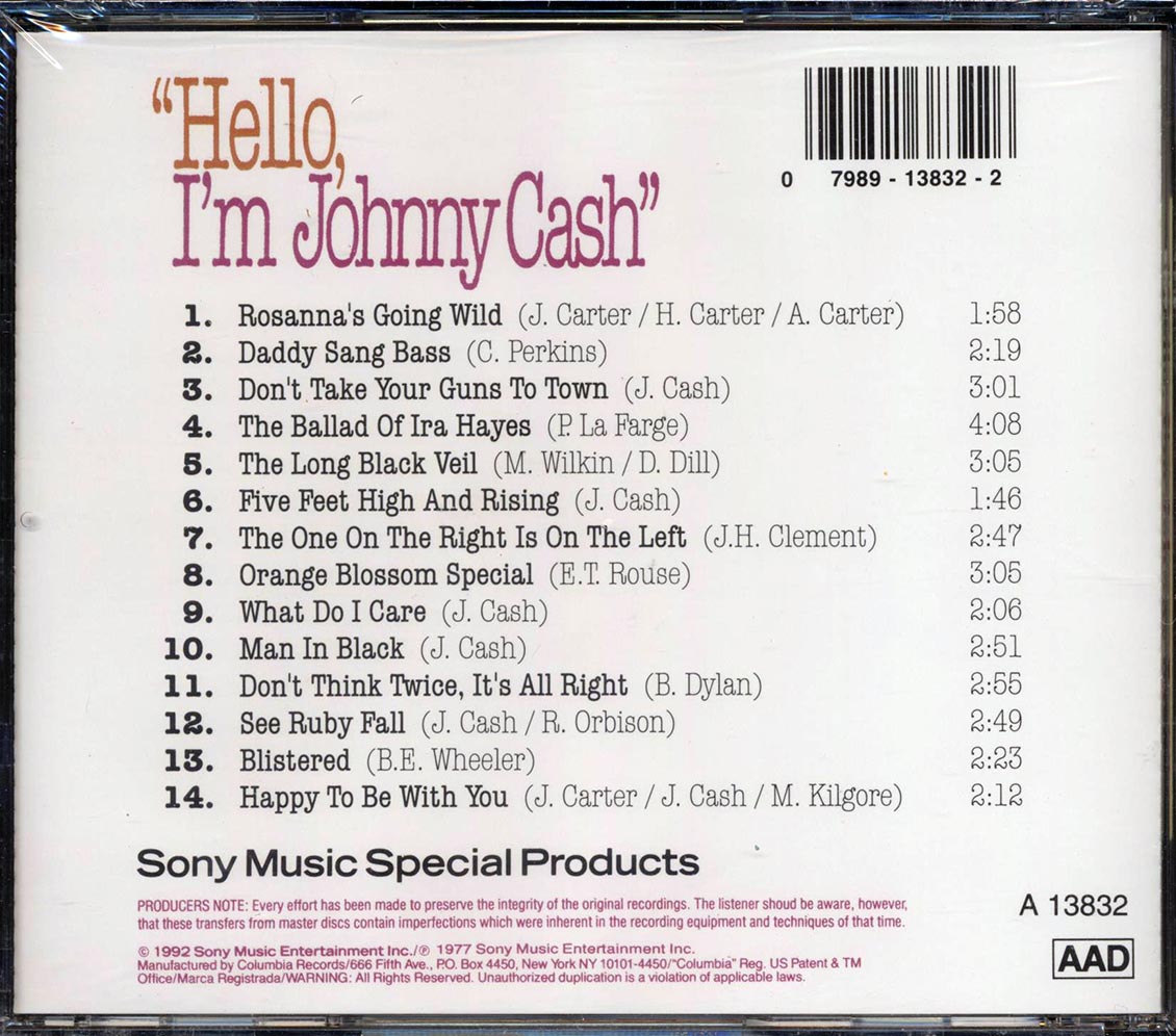 Johnny Cash - Hello I'm Johnny Cash