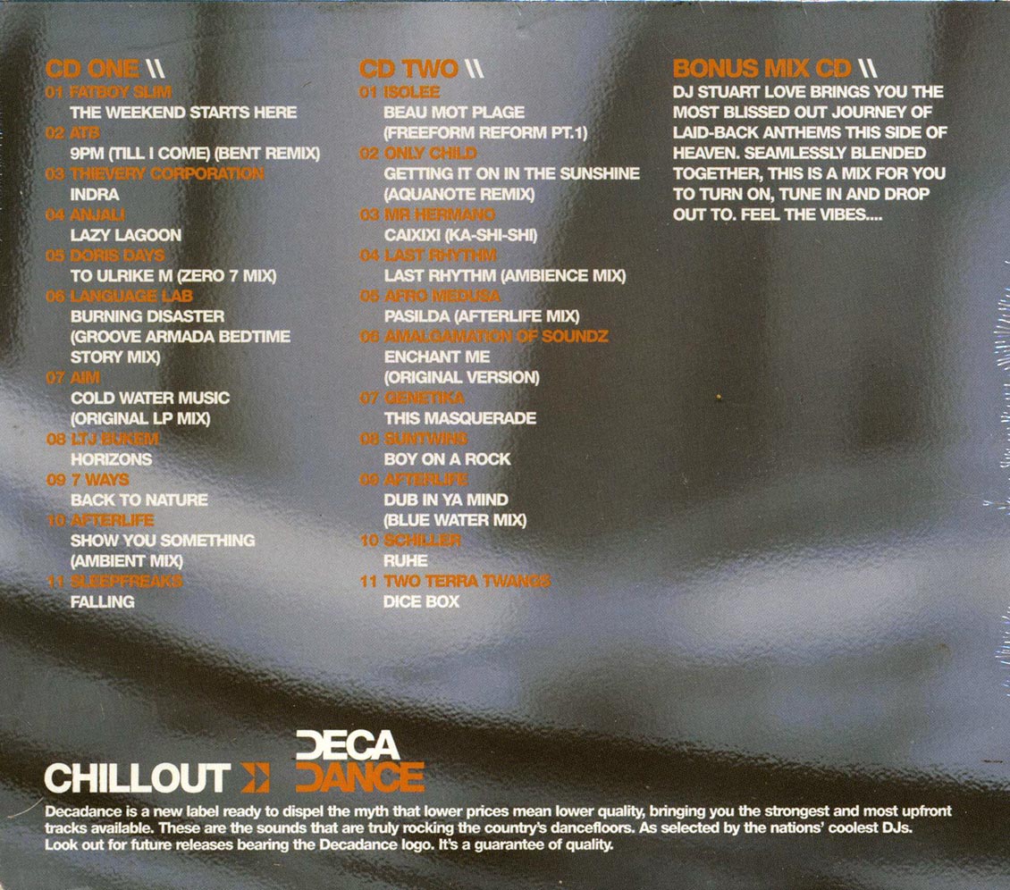 Fatboy Slim, Thievery Corporation, Doris Days, Etc. - Chillout (3xCD) (box set)