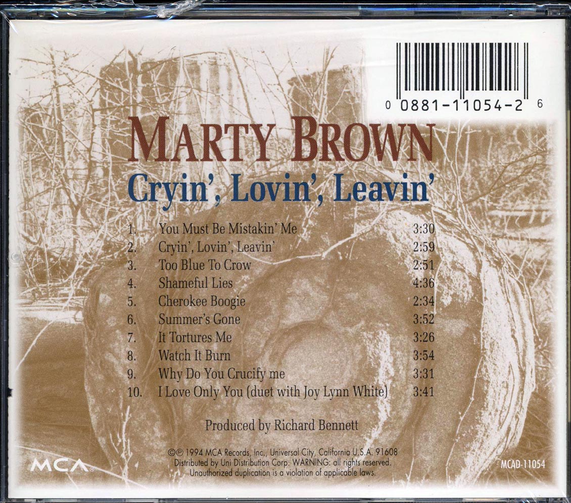 Marty Brown - Cryin' Lovin' Leavin'
