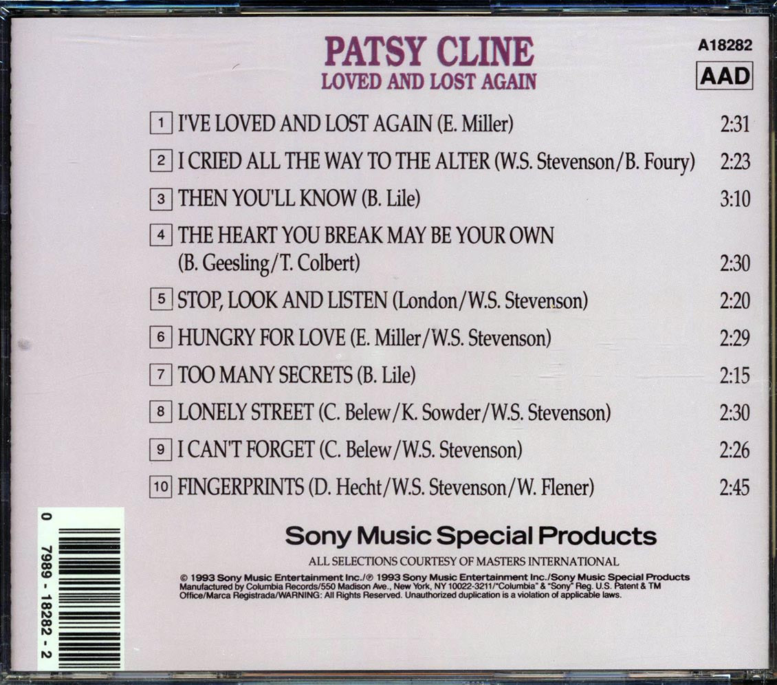 Patsy Cline - Loved And Lost Again