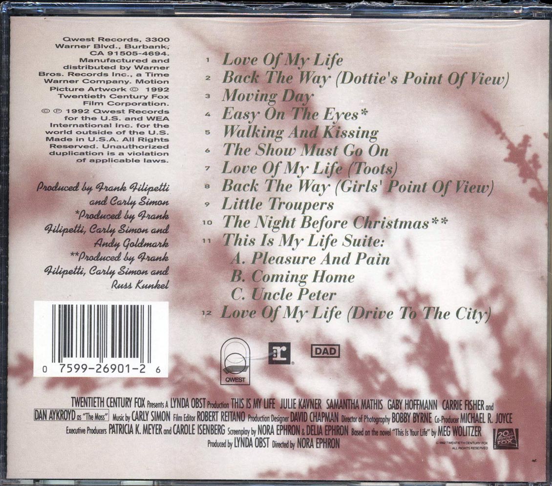 Carly Simon - This Is My Life: Music From The Motion Picture