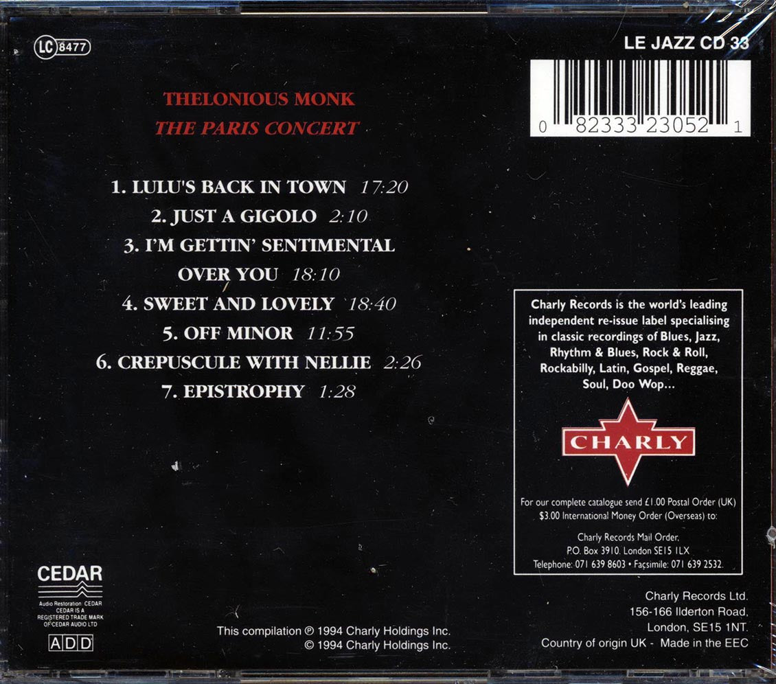 Thelonious Monk - The Paris Concert