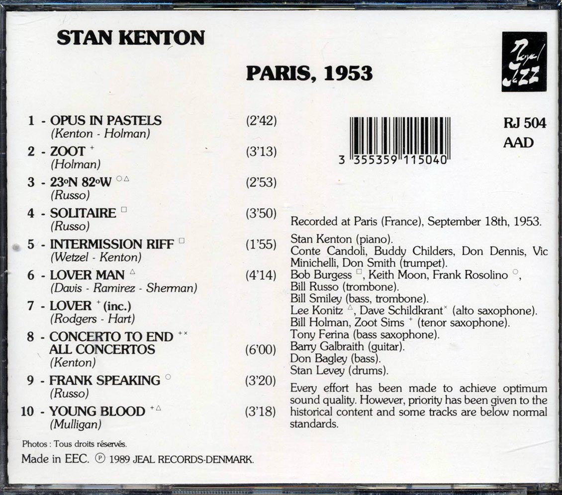 Stan Kenton - Paris 1953