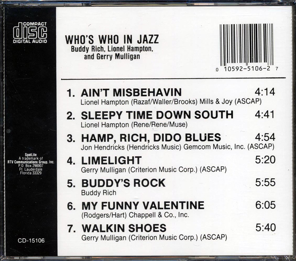 Lionel Hampton, Buddy Rich, Gerry Mulligan, Etc. - Who's Who In Jazz