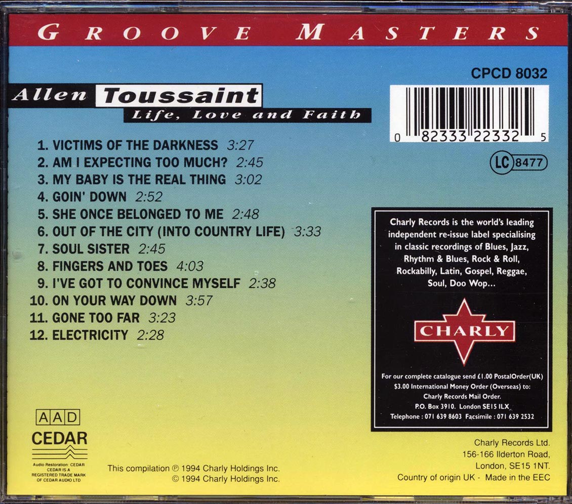 Allen Toussaint - Life, Love And Faith: Groove Masters