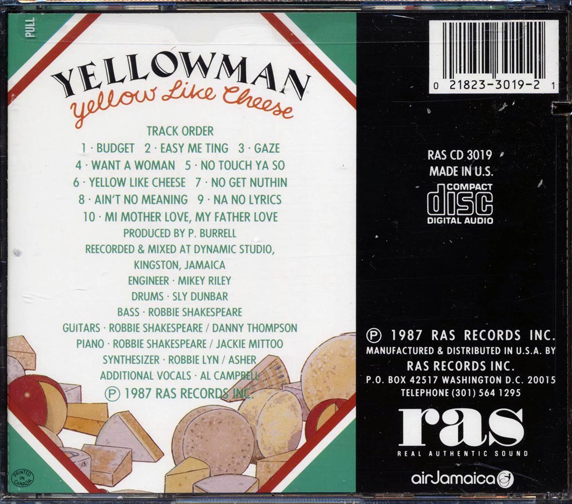 Yellowman - Yellow Like Cheese (marked/ltd stock)