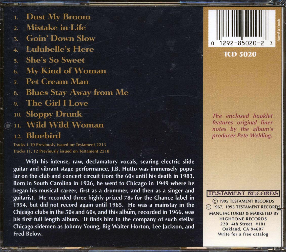 JB Hutto & The New Hawks - Masters Of Modern Blues (marked/ltd stock)
