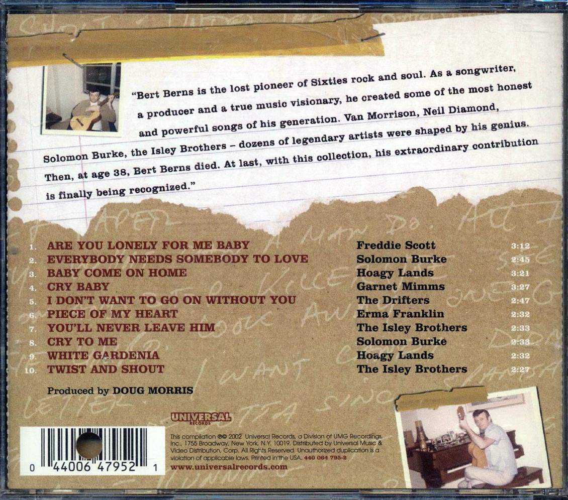 Freddie Scott, Solomon Burke, Drifters, Etc. - The Heart And Soul Of Bert Berns (promo) (marked/ltd stock)