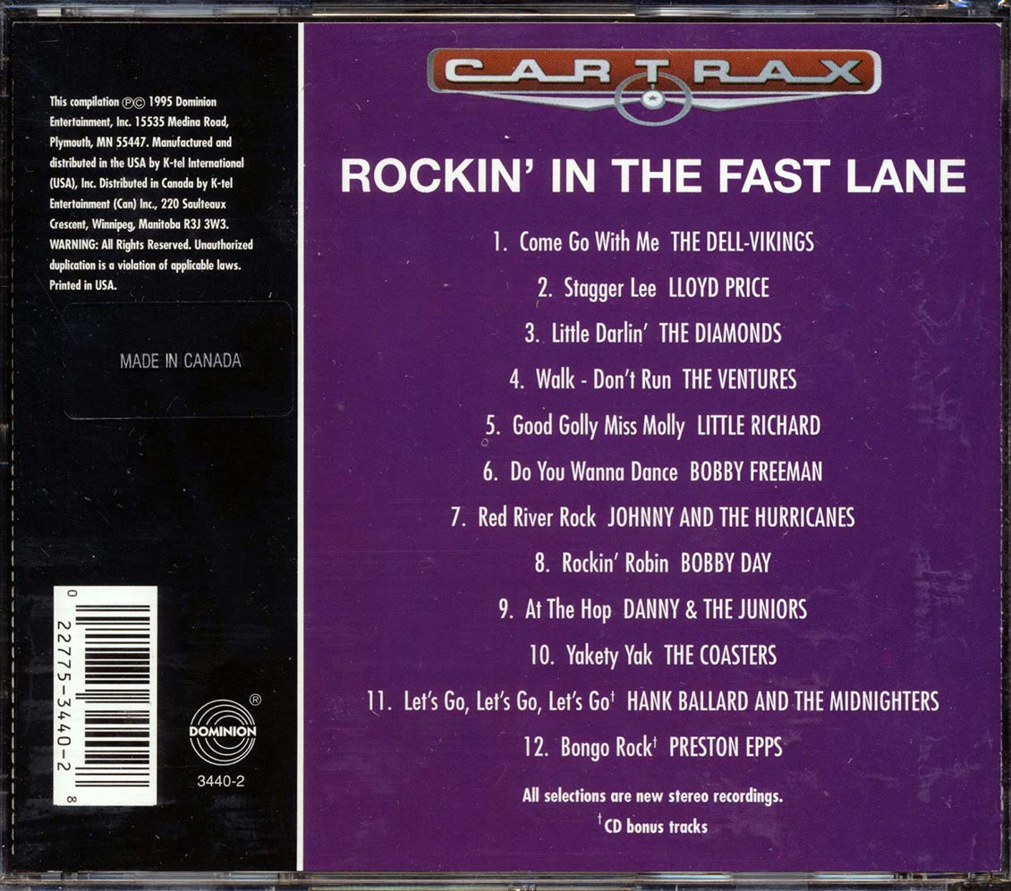 Lloyd Price, The Dell-Vikings, The Ventures, Etc. - Car Trax: Rockin' In The Fast Lane