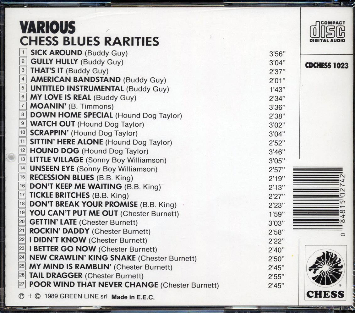 Buddy Guy, Hound Dog Taylor, BB King, Etc. - Chess Blues Rarities: Rare And Unissued Recordings (27 tracks)