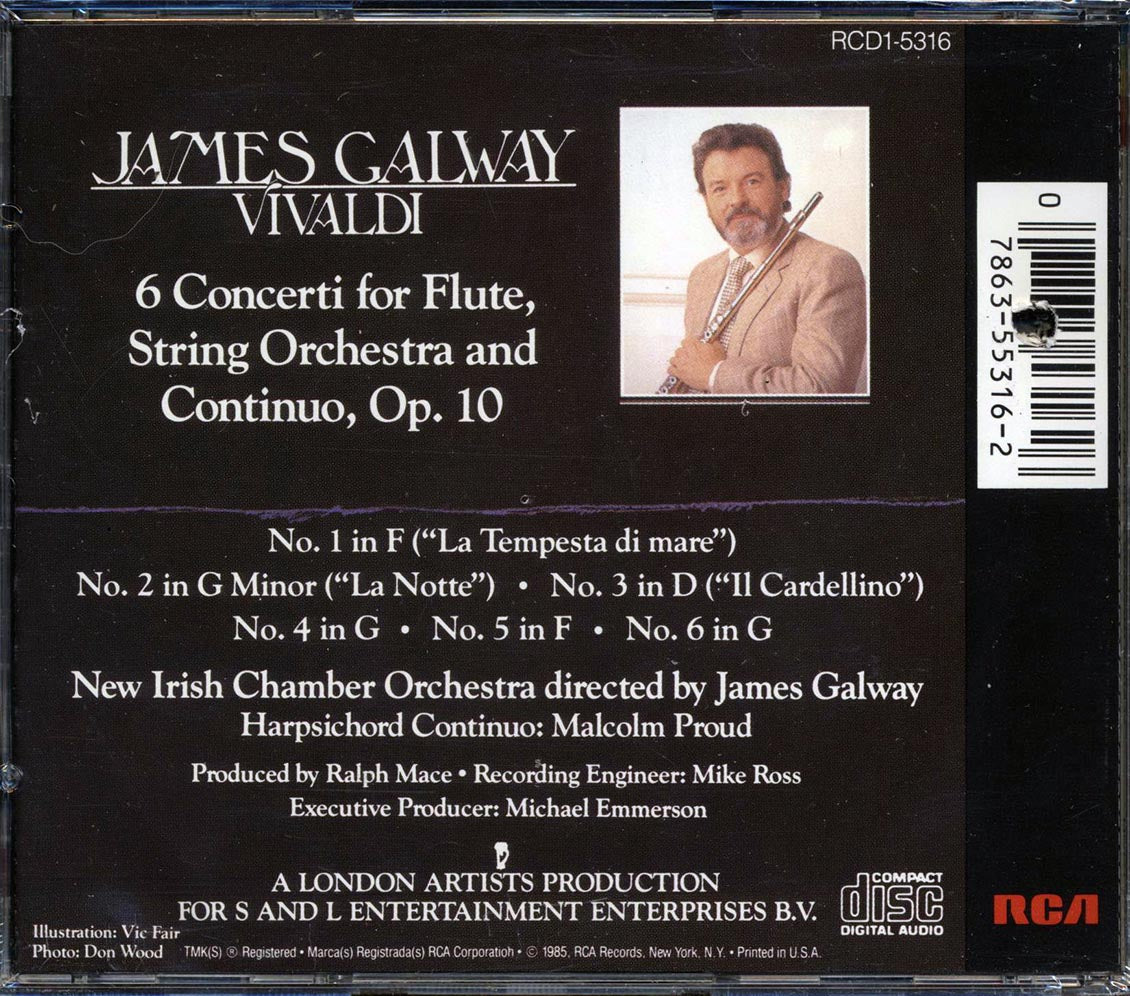 James Galway, Vivaldi - 6 Concerti, Op. 10 (marked/ltd stock)