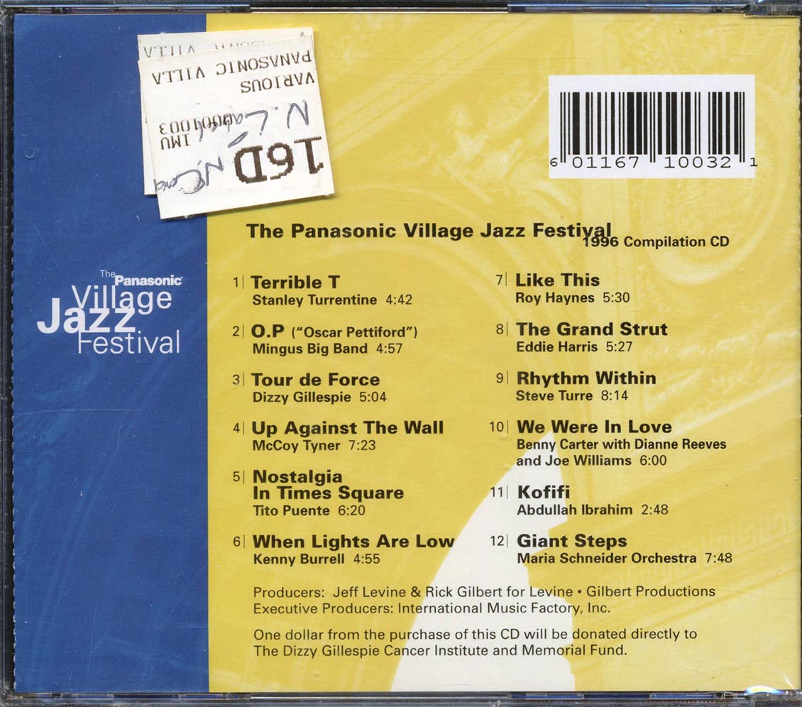 Stanley Turrentine, Dizzy Gillespie, Mingus Big Band, Etc. - The Panasonic Village Jazz Festival 1996 Compilation CD