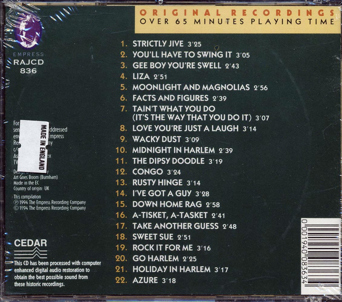 Chick Webb, Ella Fitzgerald - Tain't What You Do (22 tracks)