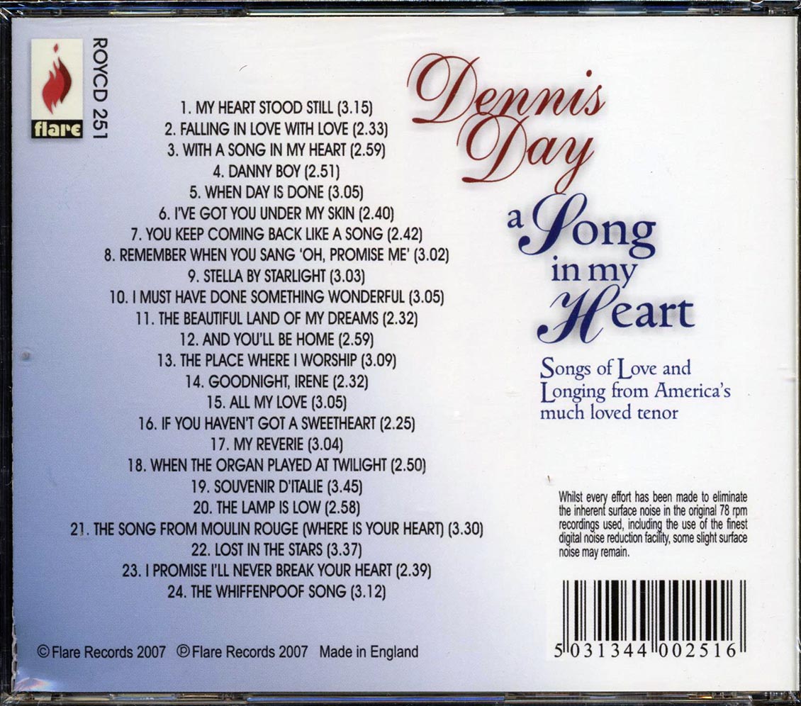 Dennis Day - A Song In My Heart (24 tracks)