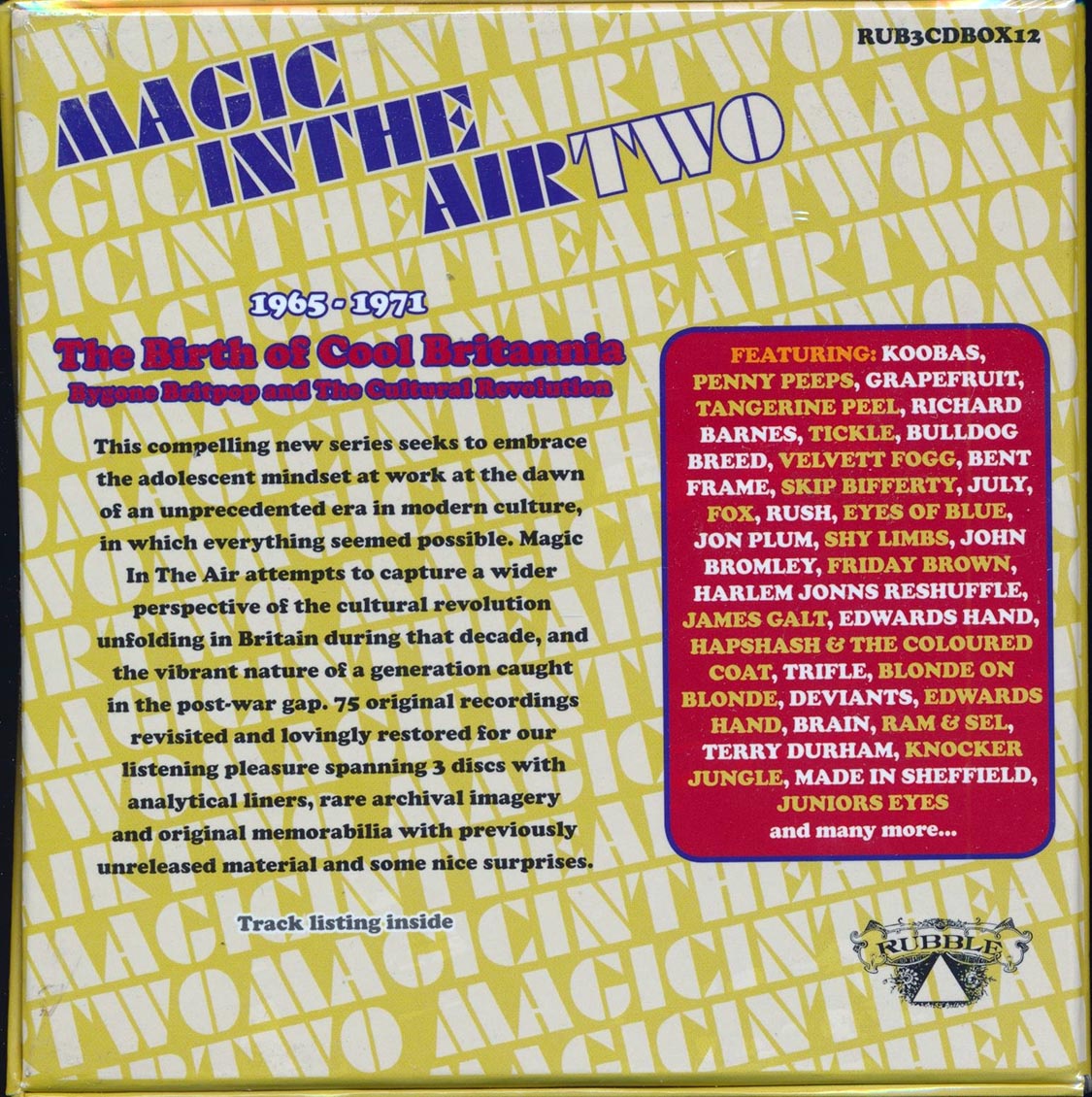 Penny Peeps, Grapefruit, Tangerine Peel, Etc. - Magic In The Air 2: The Birth Of Cool Britannia 1965-1971 (75 tracks) (3xCD) (box set) (incl. large booklet)