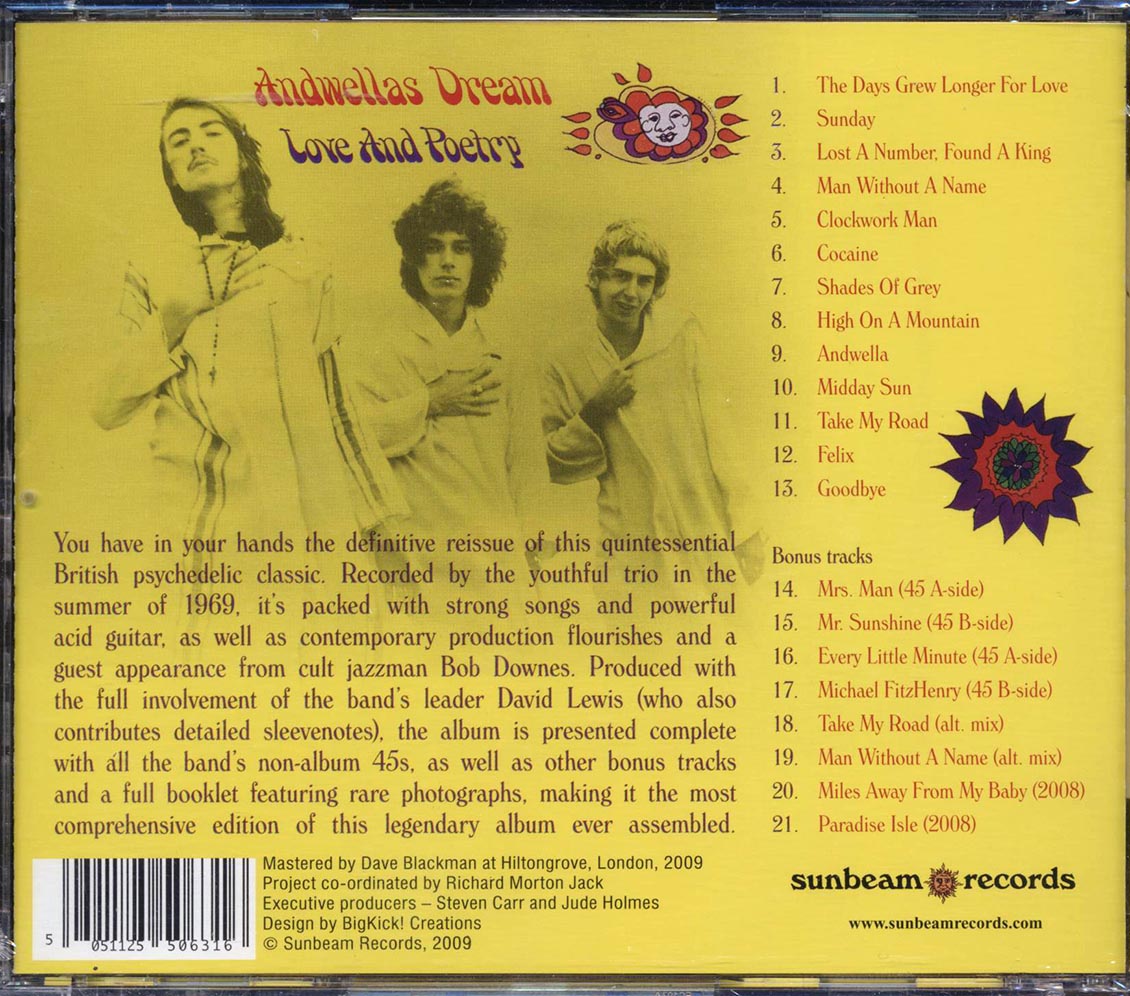Andwellas Dream - Love And Poetry (21 tracks) (+ 9 bonus tracks)