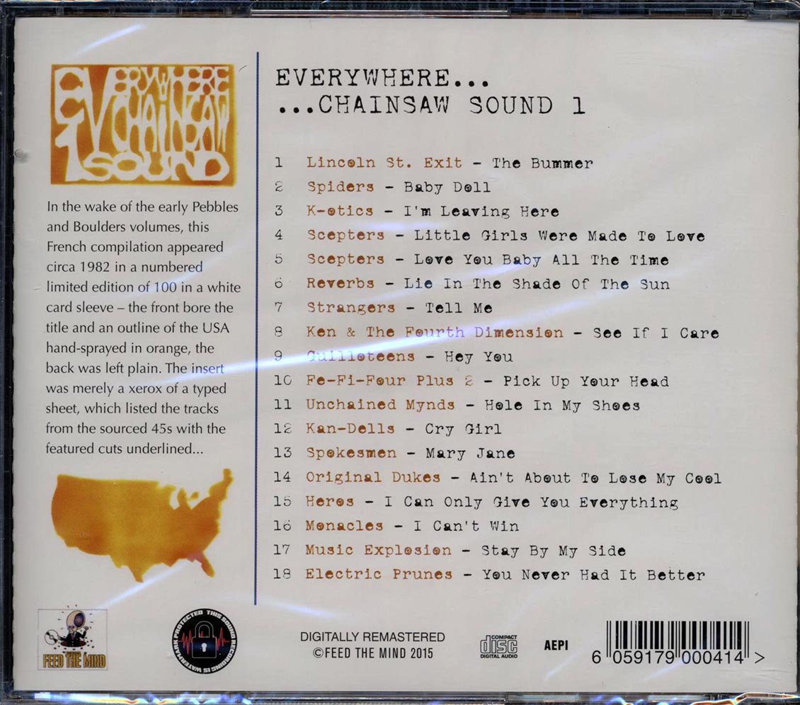 The Spiders, The Scepters, The Strangers, Etc. - Everywhere Chainsaw Sound 1 (incl. 12-page booklet)