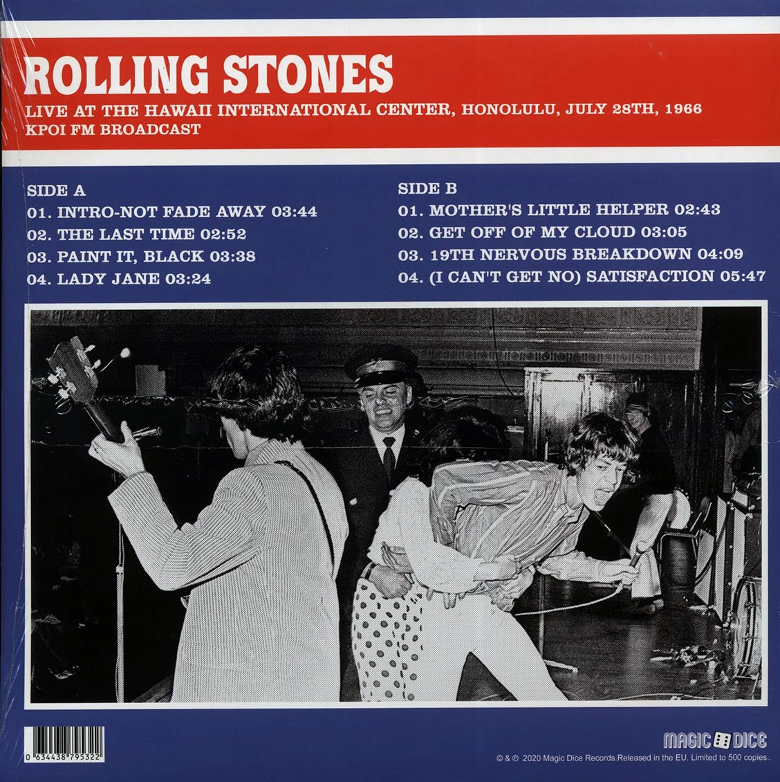 The Rolling Stones - Live At The Hawaii International Center, Honolulu, July 28th, 1966: KPOI FM Broadcast (ltd. 500 copies made)