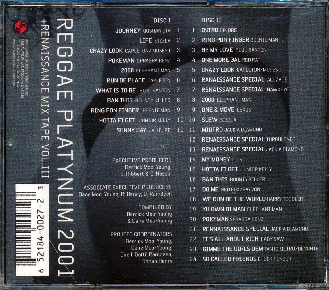 Capleton, Sizzla, Buju Banton, Etc. - Reggae Platynum 2001 + Renaissance Mix Volume 3 (35 tracks) (2xCD)