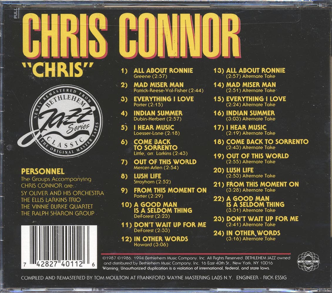 Chris Connor - Chris (24 tracks)