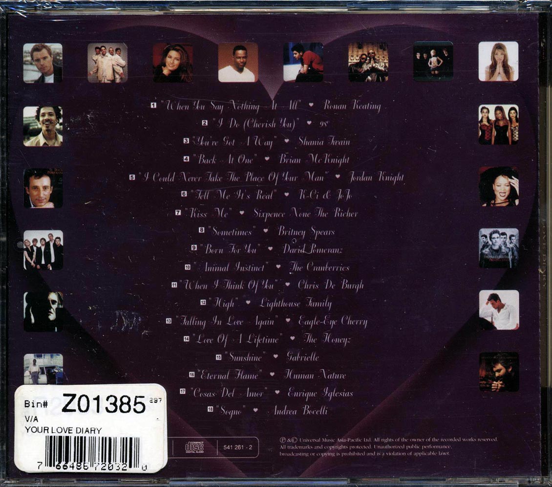 Shania Twain, Britney Spears, Lighthouse Family, Etc. - Love Diary: Fall In Love With 18 Of Today's Most Unforgettable Hits
