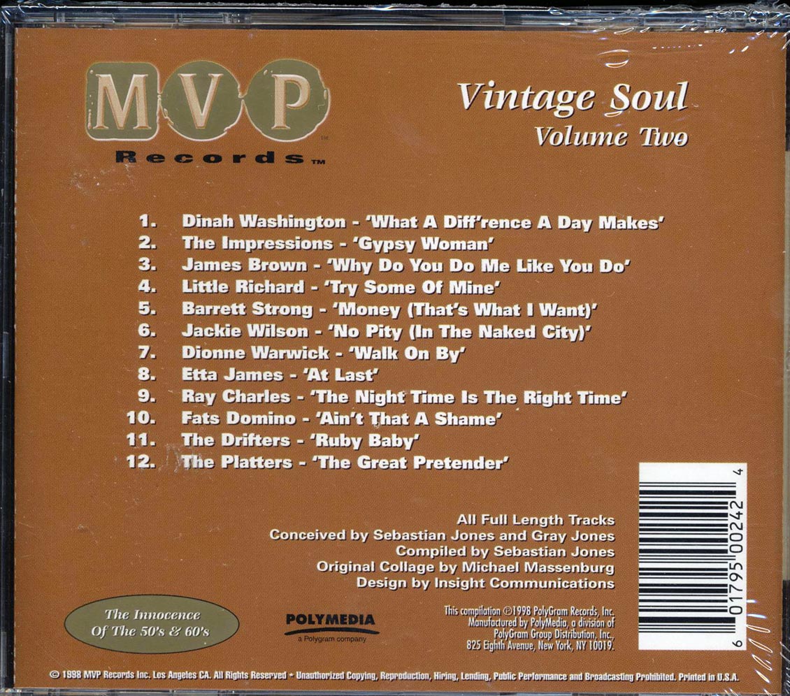 Dinah Washington, Impressions, Little Richard, Etta James, Etc. - Vintage Soul Volume 2