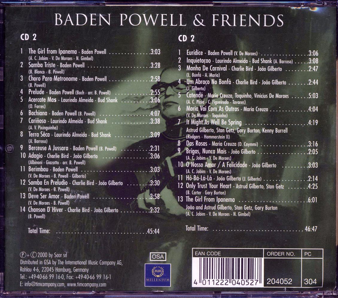 Baden Powell, Laurindo Almeida, Bud Shank, Charlie Bird, Etc. - Baden Powell & Friends: Millennium Collection (27 tracks) (2xCD)