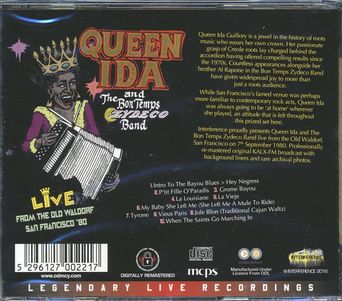 Queen Ida & The Bon Temps Zydeco Band - Live From The Old Waldorf San Francisco, '80 (remastered)