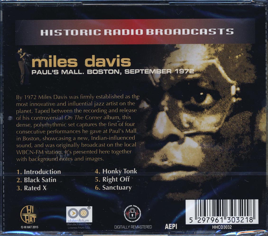 Miles Davis - Paul's Mall, Boston, September 1972 (remastered)
