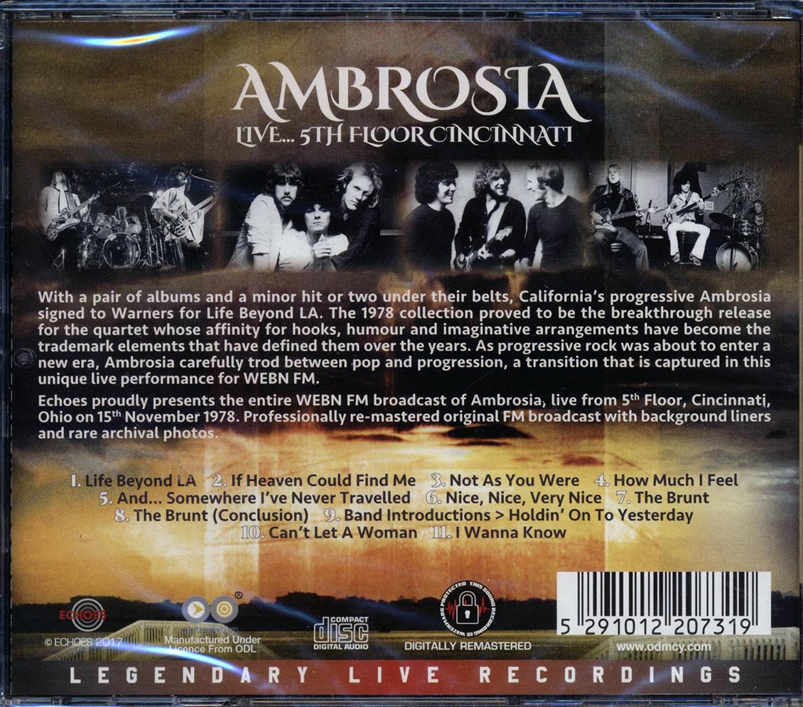 Ambrosia - Live: 5th Floor Cincinnati (remastered)