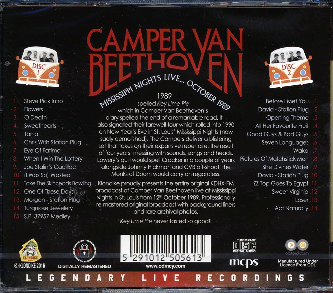 Camper Van Beethoven - Mississippi Nights Live: October 1989 (29 tracks) (2xCD) (remastered)
