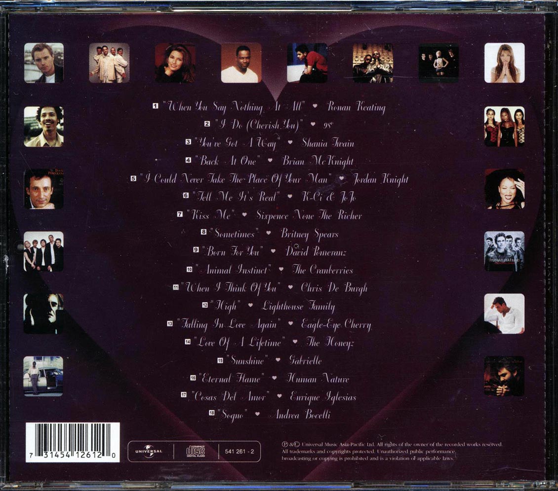 Enrique Iglesias, Britney Spears, Shania Twain, Etc. - Love Diary: Fall In Love With 18 Of Today's Most Unforgettable Hits