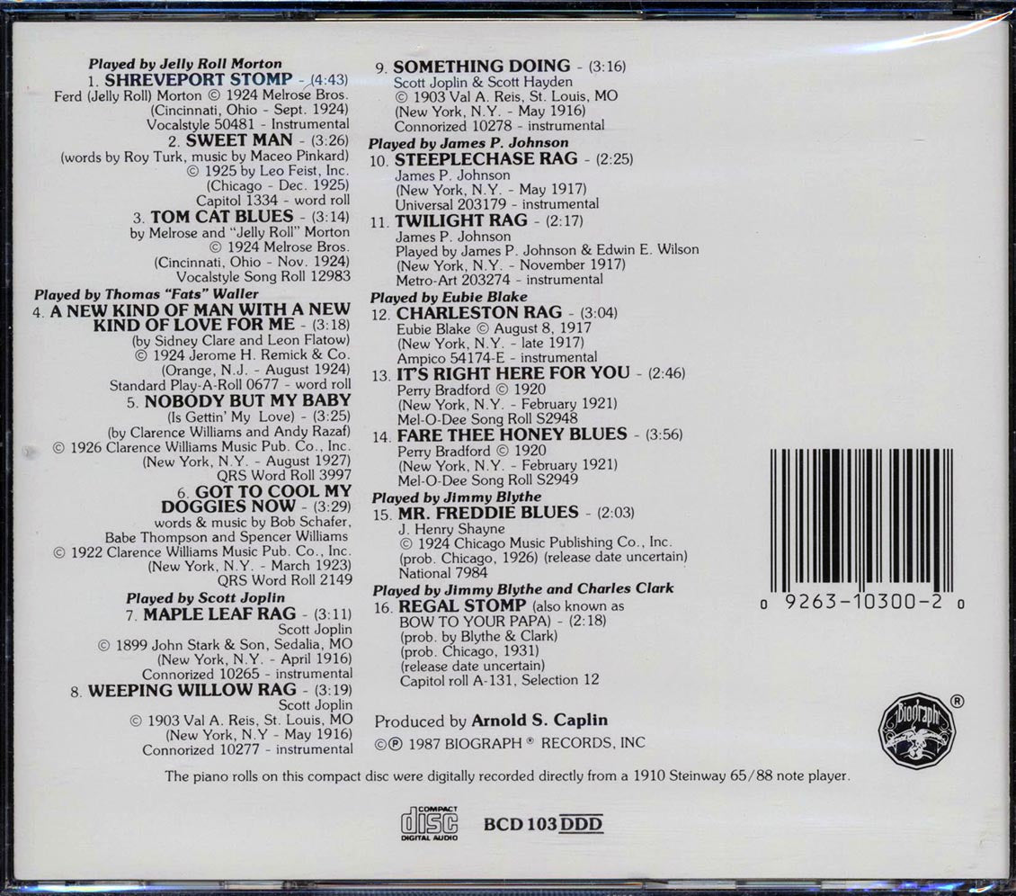 Jelly Roll Morton, Fats Waller, Scott Joplin, Etc. - The Greatest Ragtime Of The Century