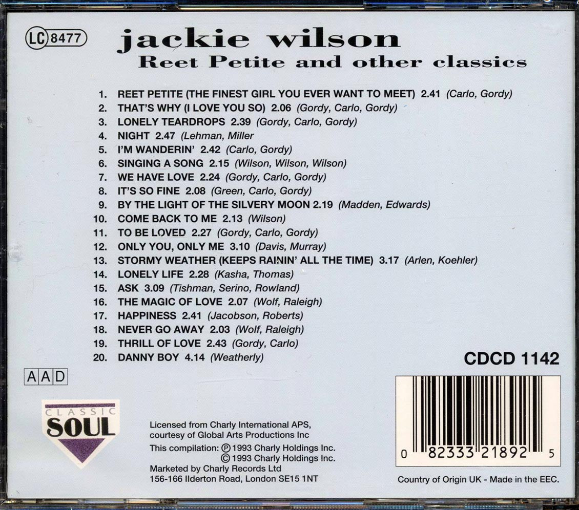 Jackie Wilson - Reet Petite And Other Classics (20 tracks)