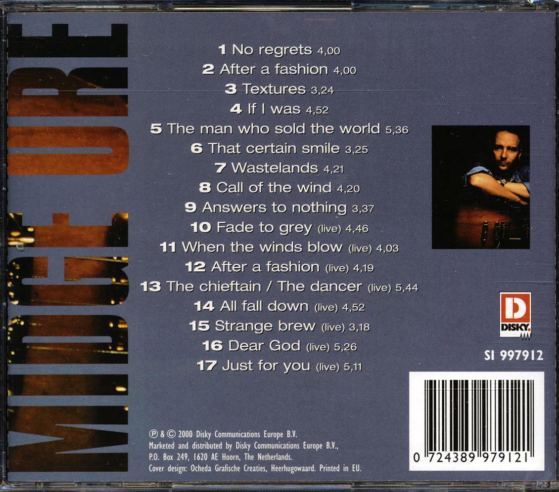 Midge Ure - No Regrets: The Best Of Midge Ure