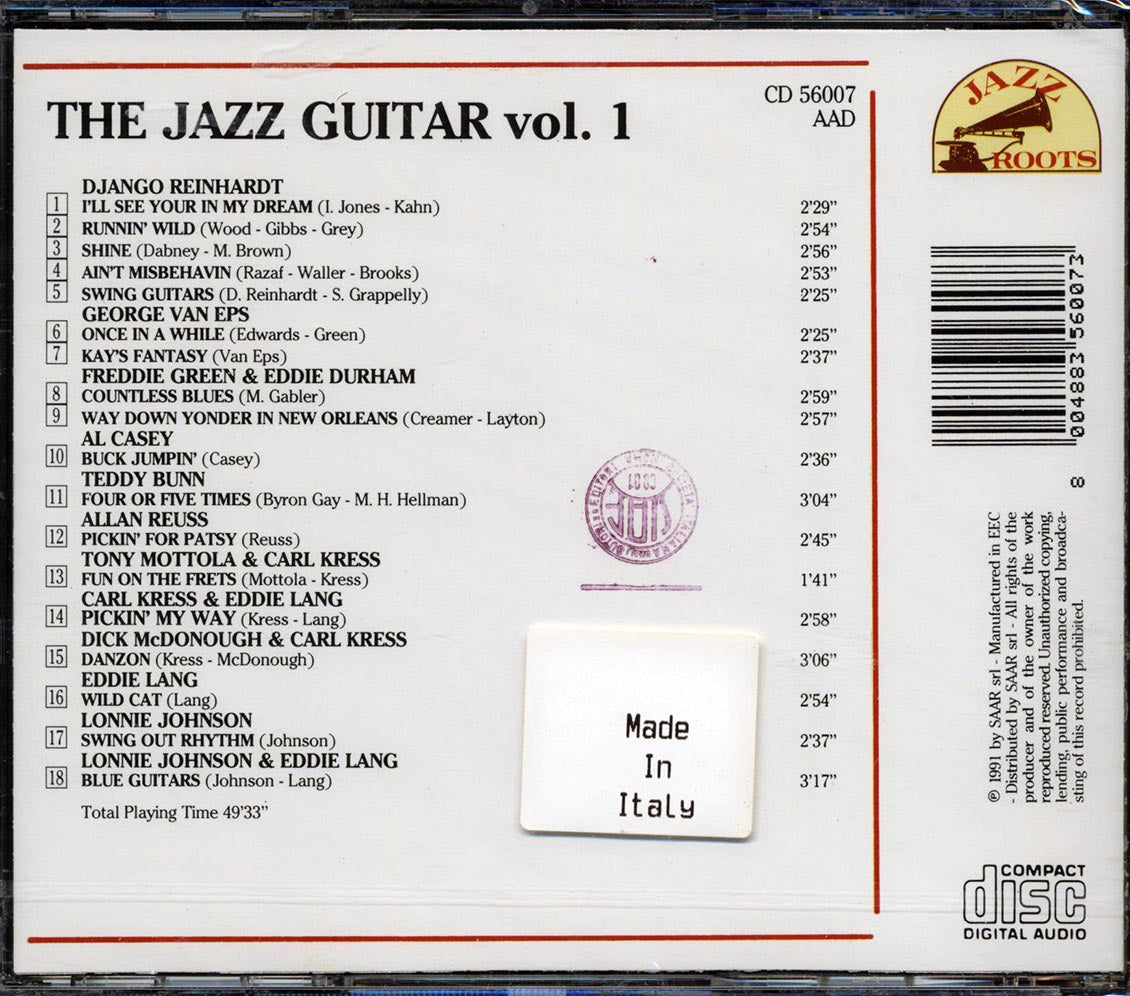 Django Reinhardt, George Van Eps, Al Casey, Etc. - The Jazz Guitar Volume 1