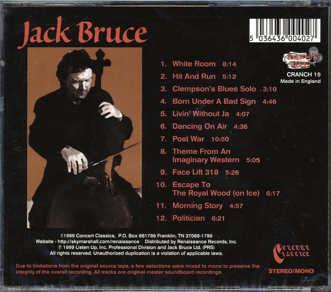 Jack Bruce - Concert Classics Volume 9