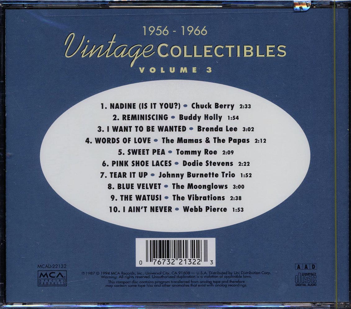 Chuck Berry, Buddy Holly, Brenda Lee, Etc. - Vintage Collectibles Volume 3