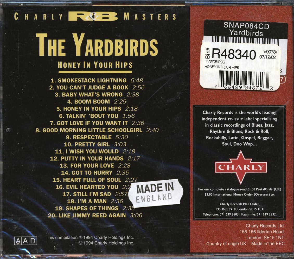 The Yardbirds - Honey In Your Hips: Charly R&B Masters Vol. 4 (20 tracks)