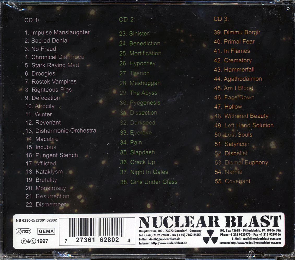 Impuse Manslaughter, Sacred Denial, No Fraud, Etc. - Voyager: The Nuclear Blast 10 Years Anniversary Collection (55 tracks) (3xCD)