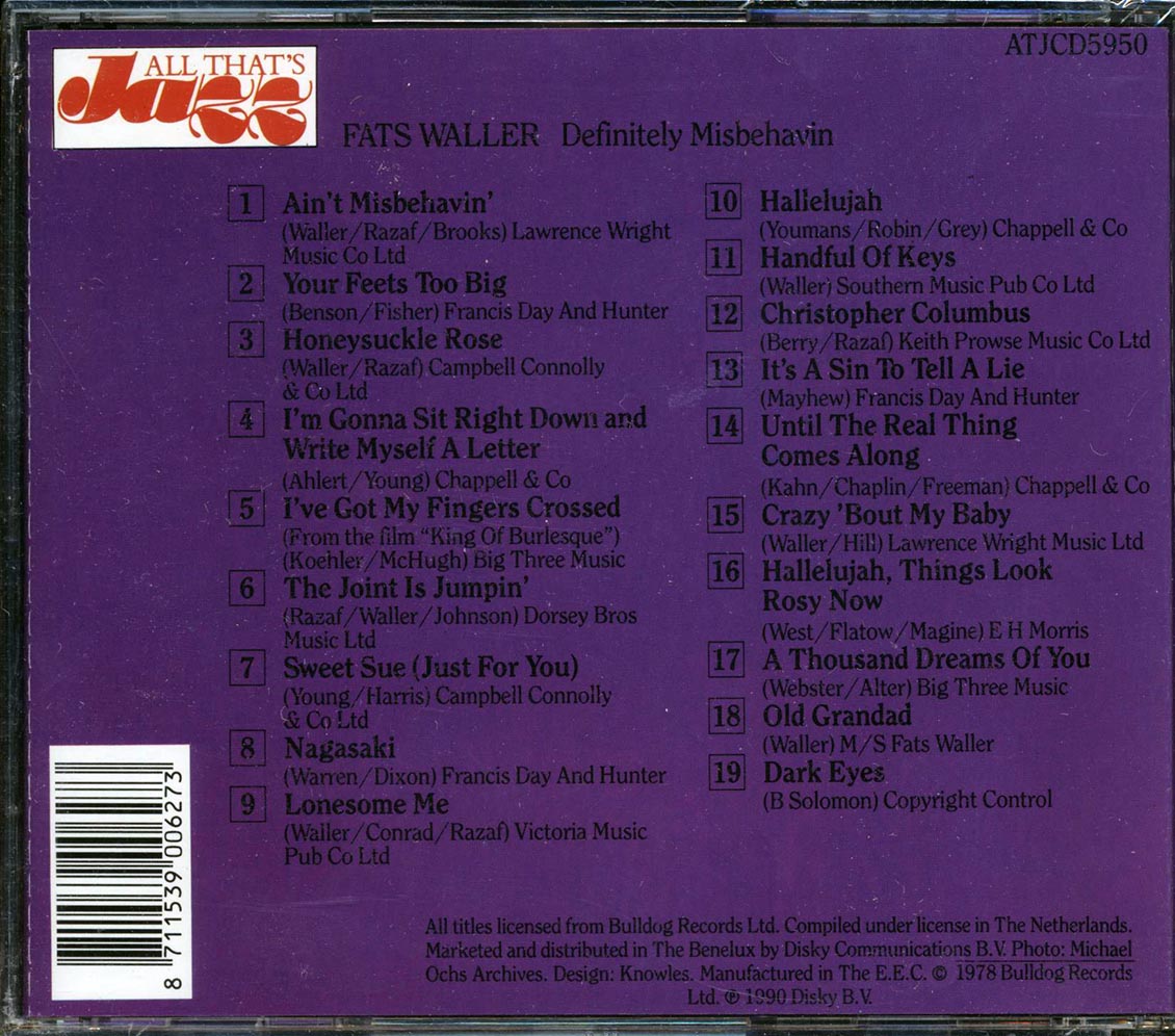 Fats Waller - Definitely Misbehavin'