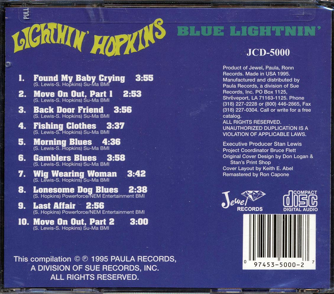 Lightnin' Hopkins - Blue Lightnin': The Legendary Lightnin' Hopkins