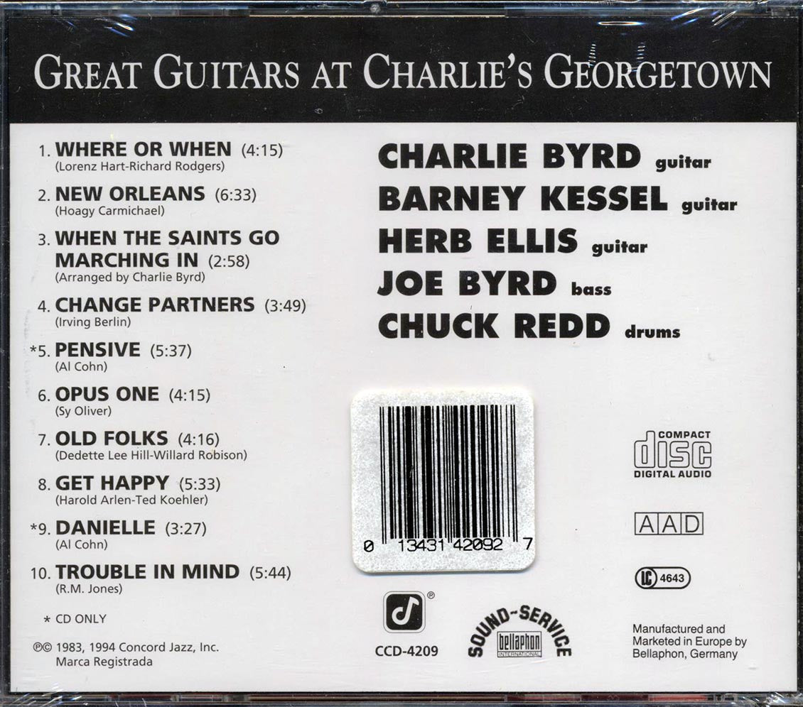 Charlie Byrd, Barney Kessel, Herb Ellis - Great Guitars At Charlie's Georgetown